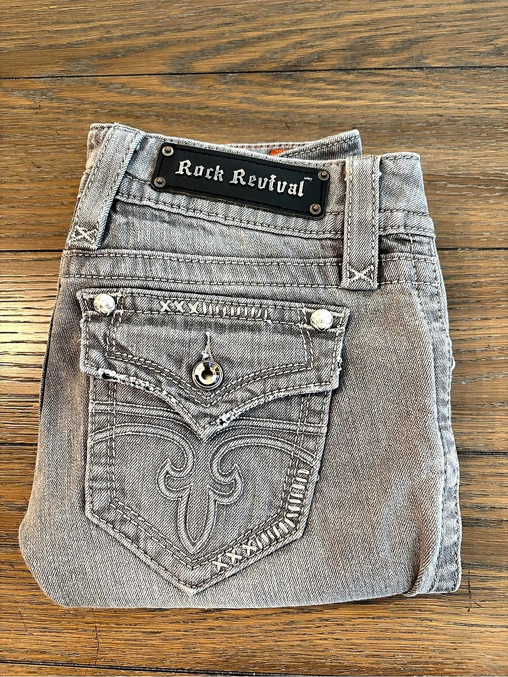 Rock Revival Skinny Jeans Gray Size 27